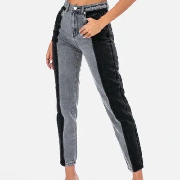 Adika Color block denim mom jeans - Picture 3 of 8